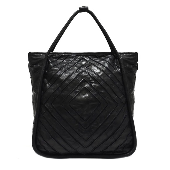 Monserat De Lucca Handbags - Monserat De Lucca Benecio Black Leather Tote Bag